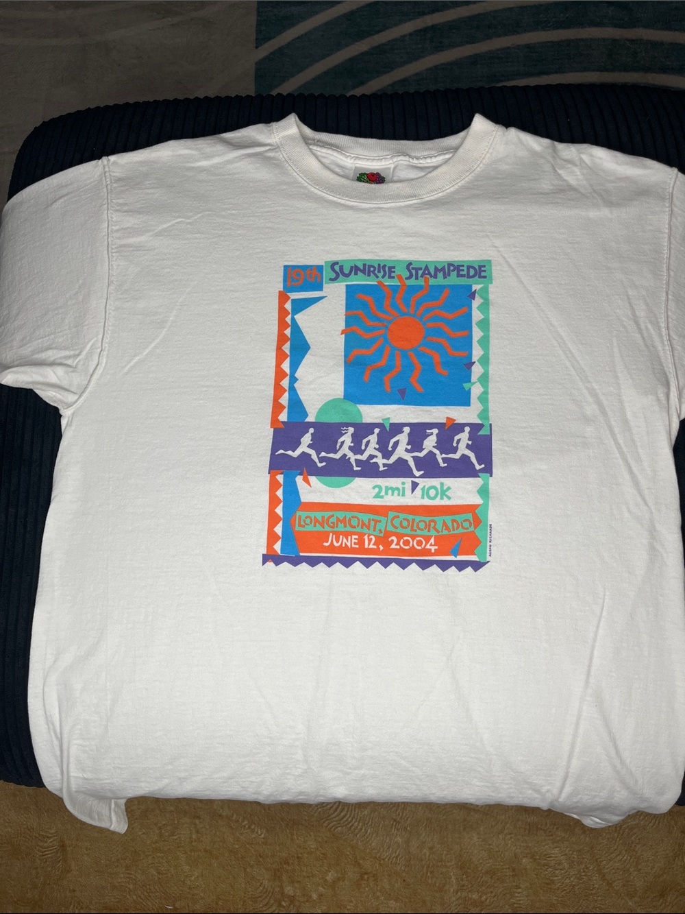 Vintage 2004 Sunrise Stampede race T shirt.